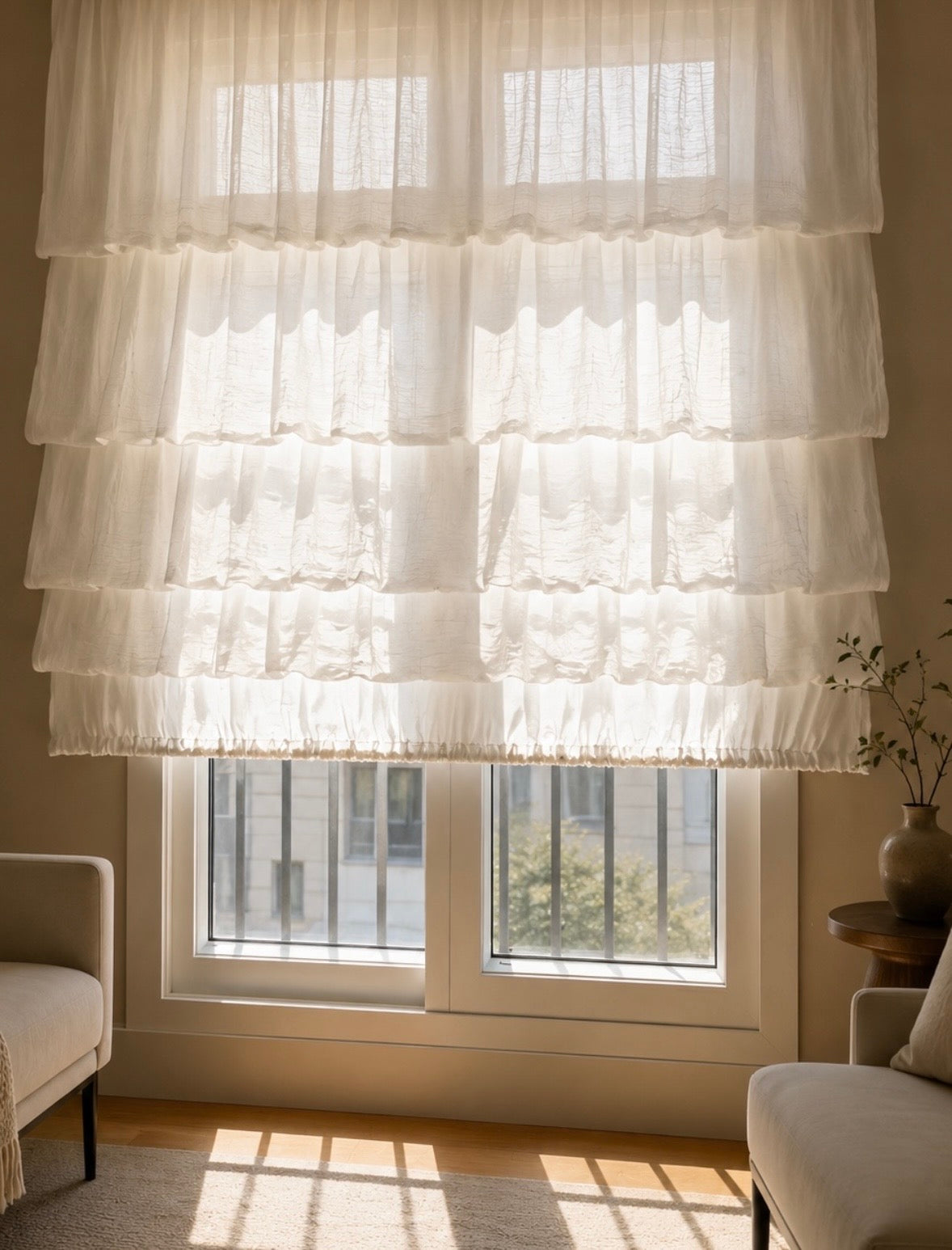 natural linen roman shade