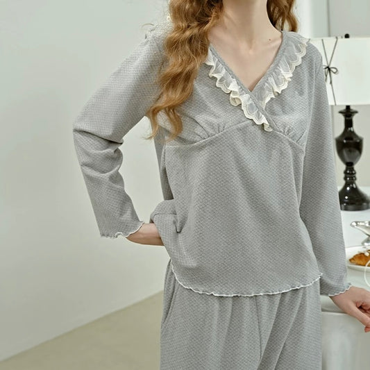 2/set frill basic loungewear