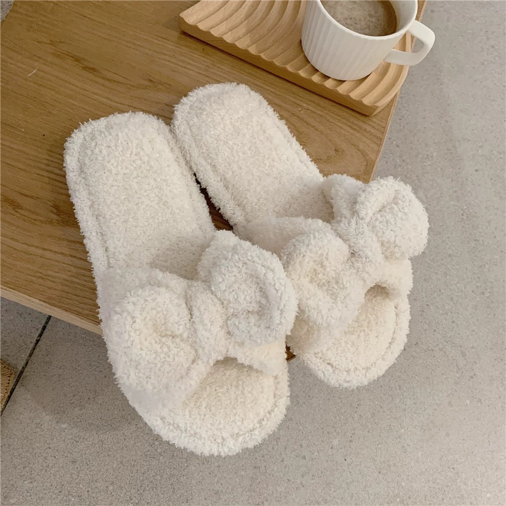 ribbon mule slippers