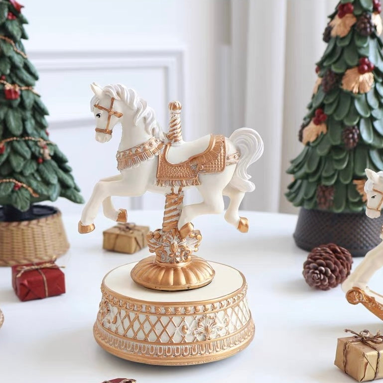 vintage horse musical box