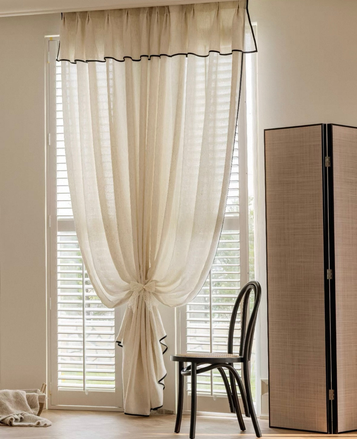 French layered curtain