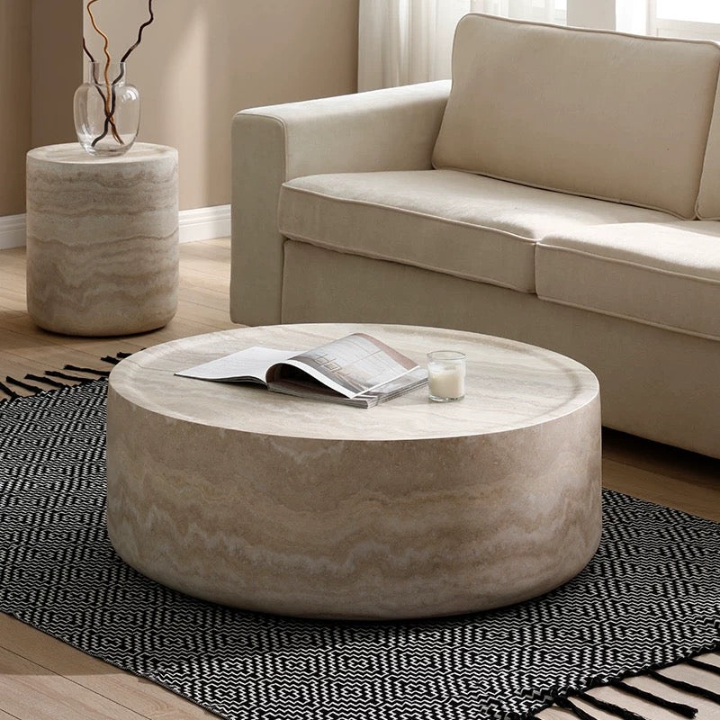 travertine luxe table