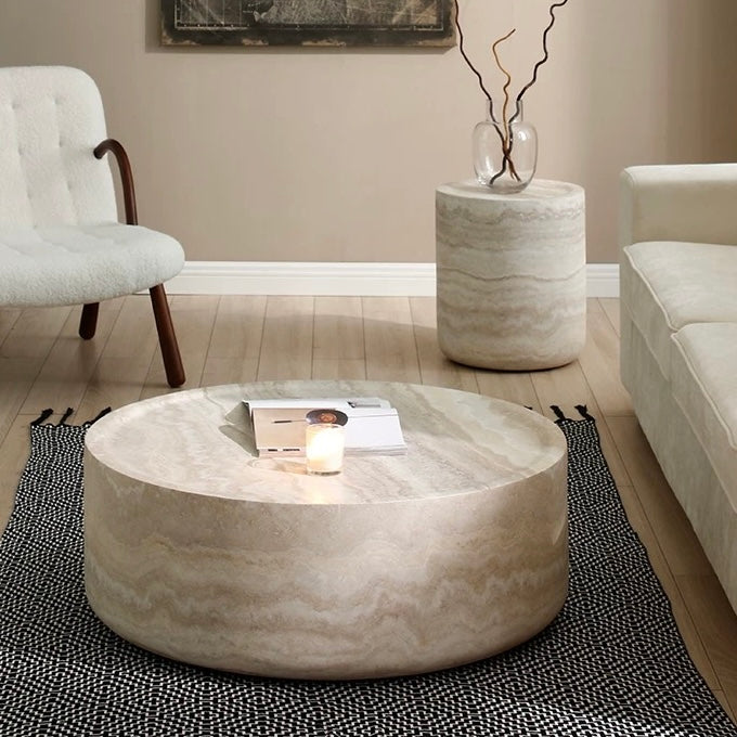 travertine luxe table