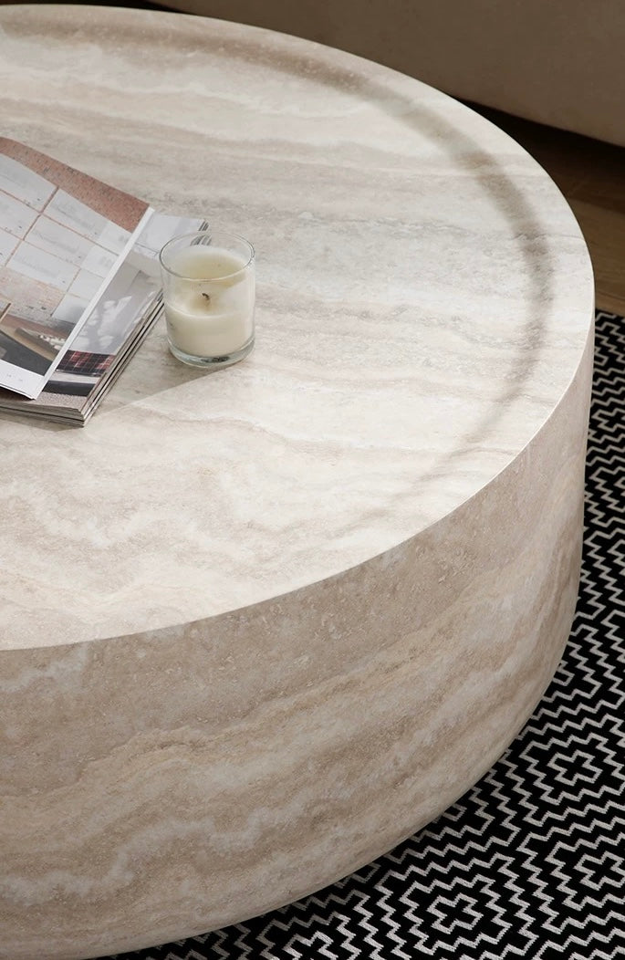 travertine luxe table