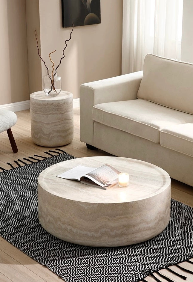 travertine luxe table