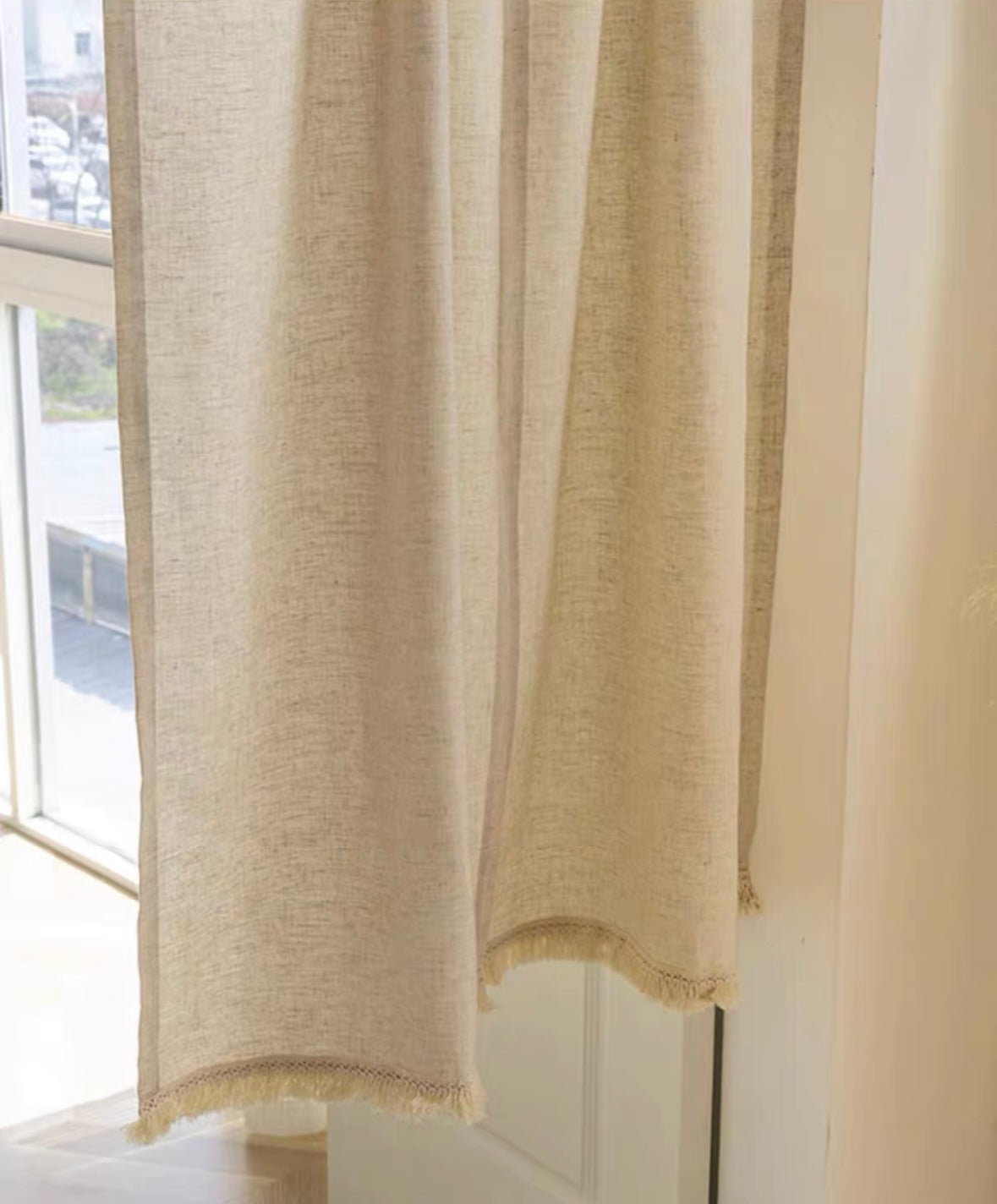 cotton basic fringe curtain