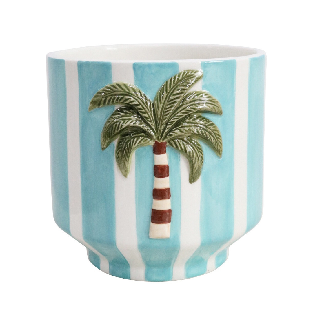 planter palm stripe