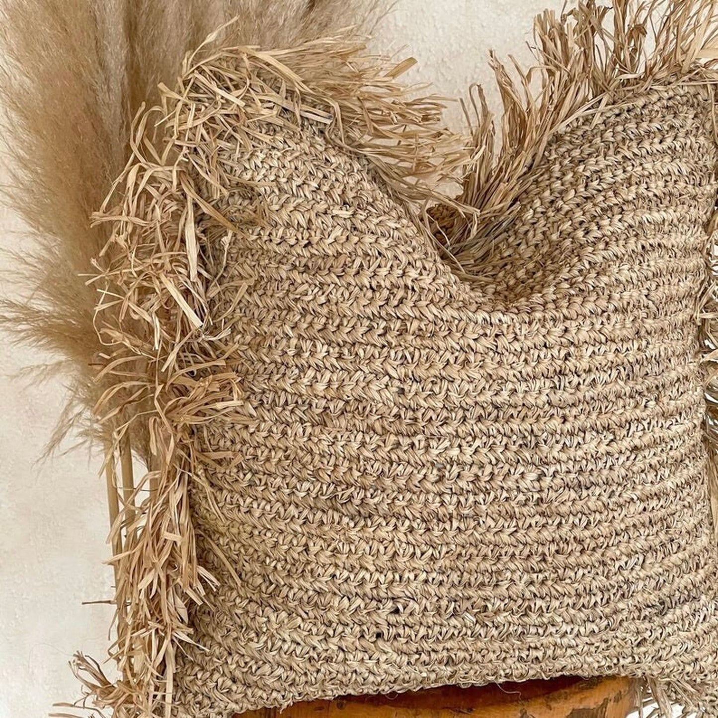 raffia basic cushion cover