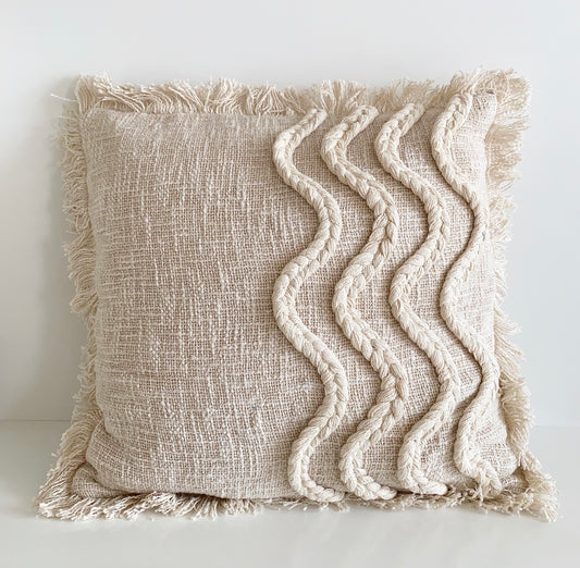 wavy braided cushion cover
