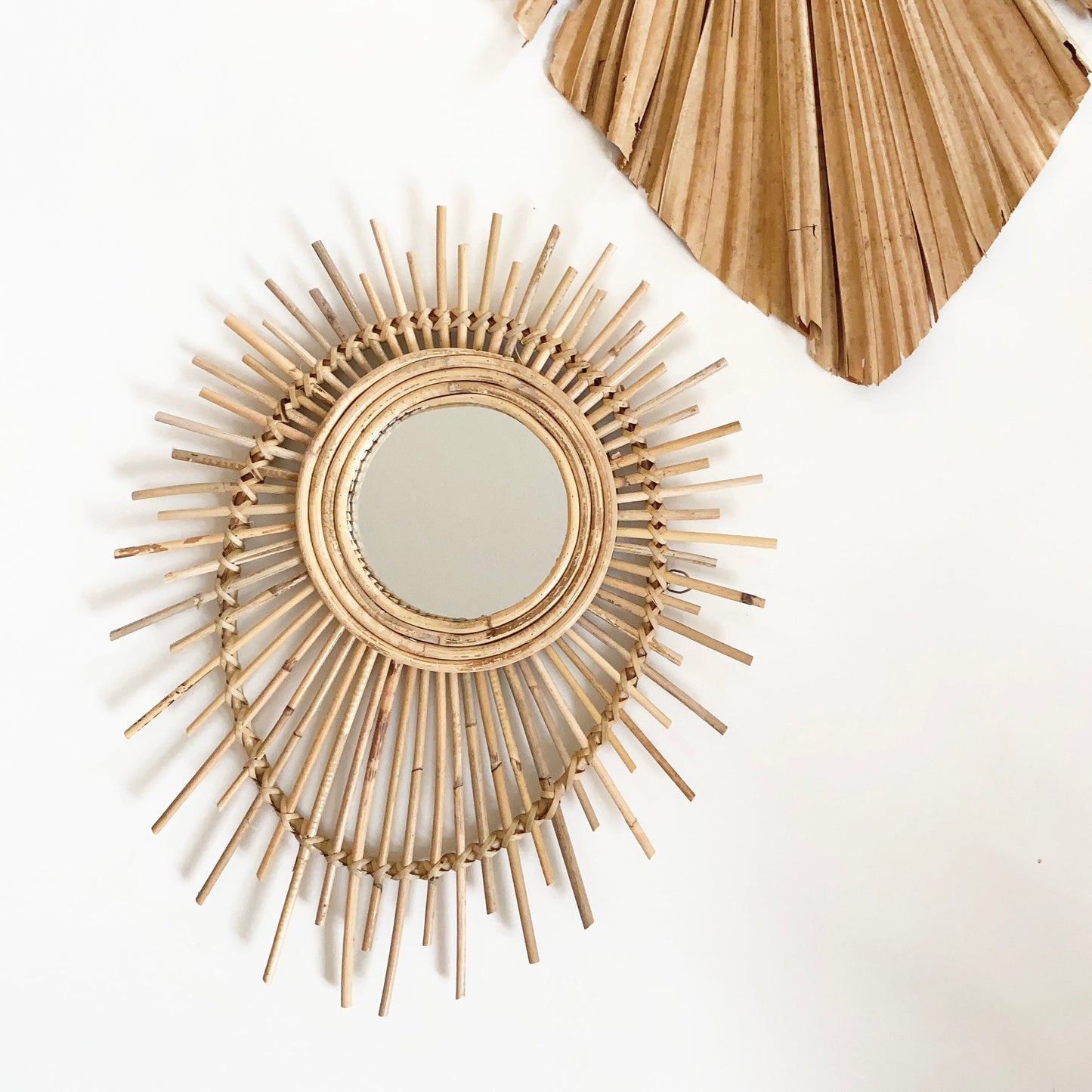 rattan boheme mirror