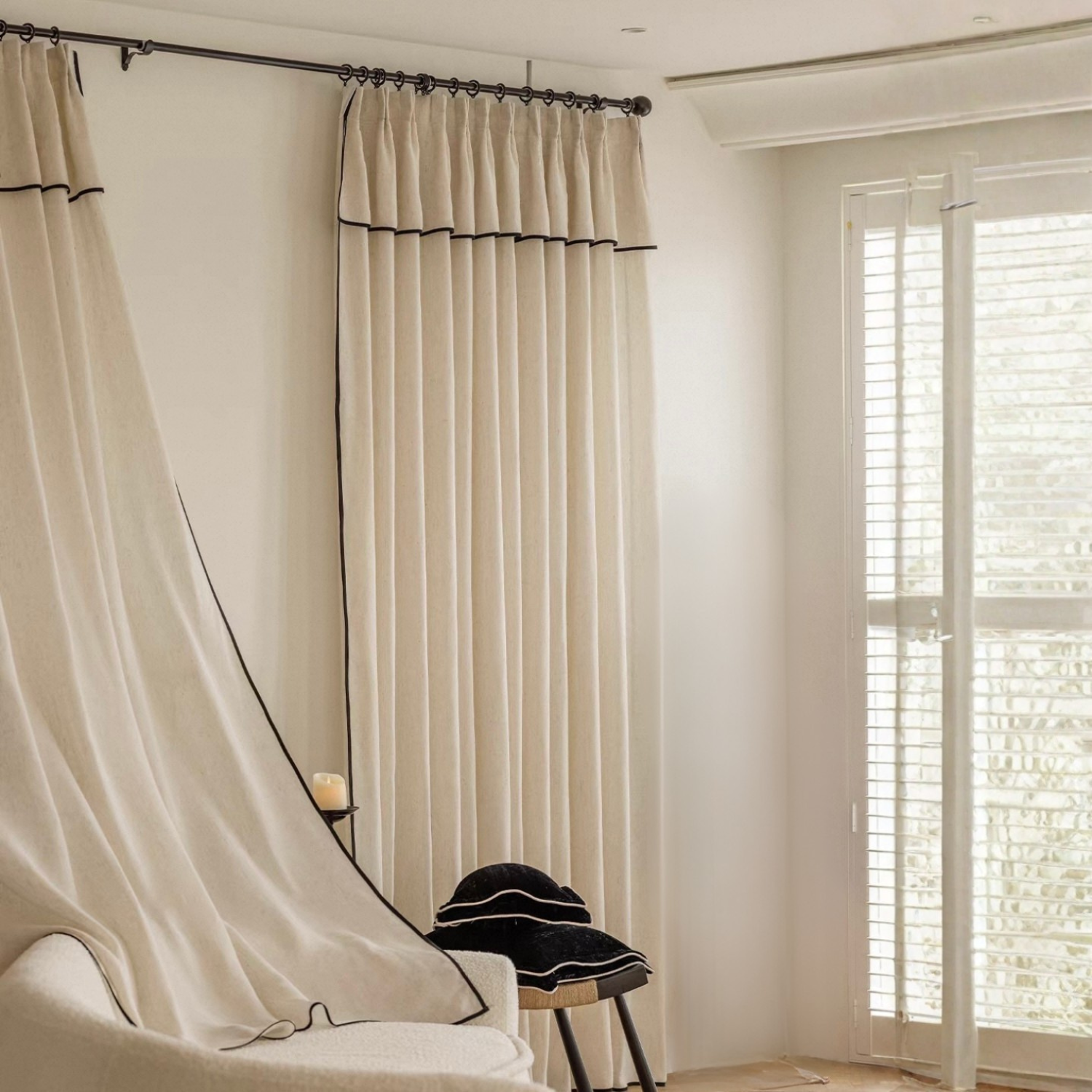 French layered curtain
