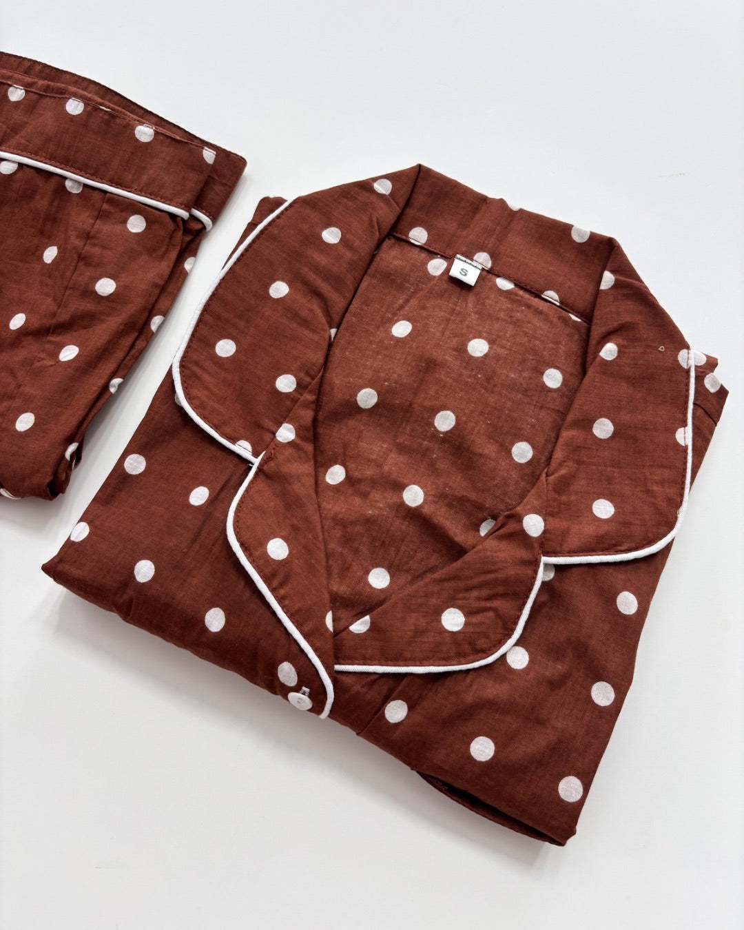 【即納】polka dot pajama set-brown
