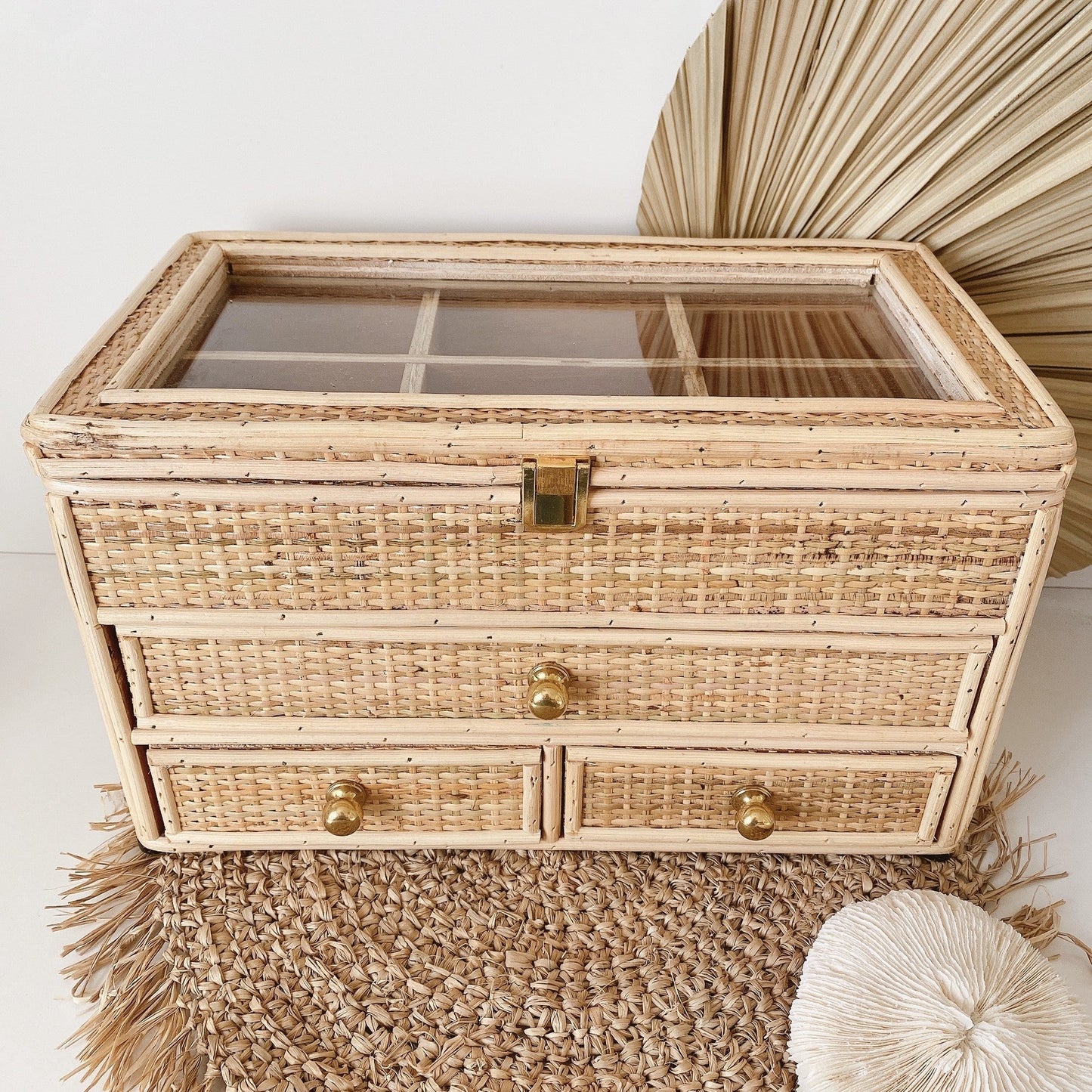 rattan weave jewelry box