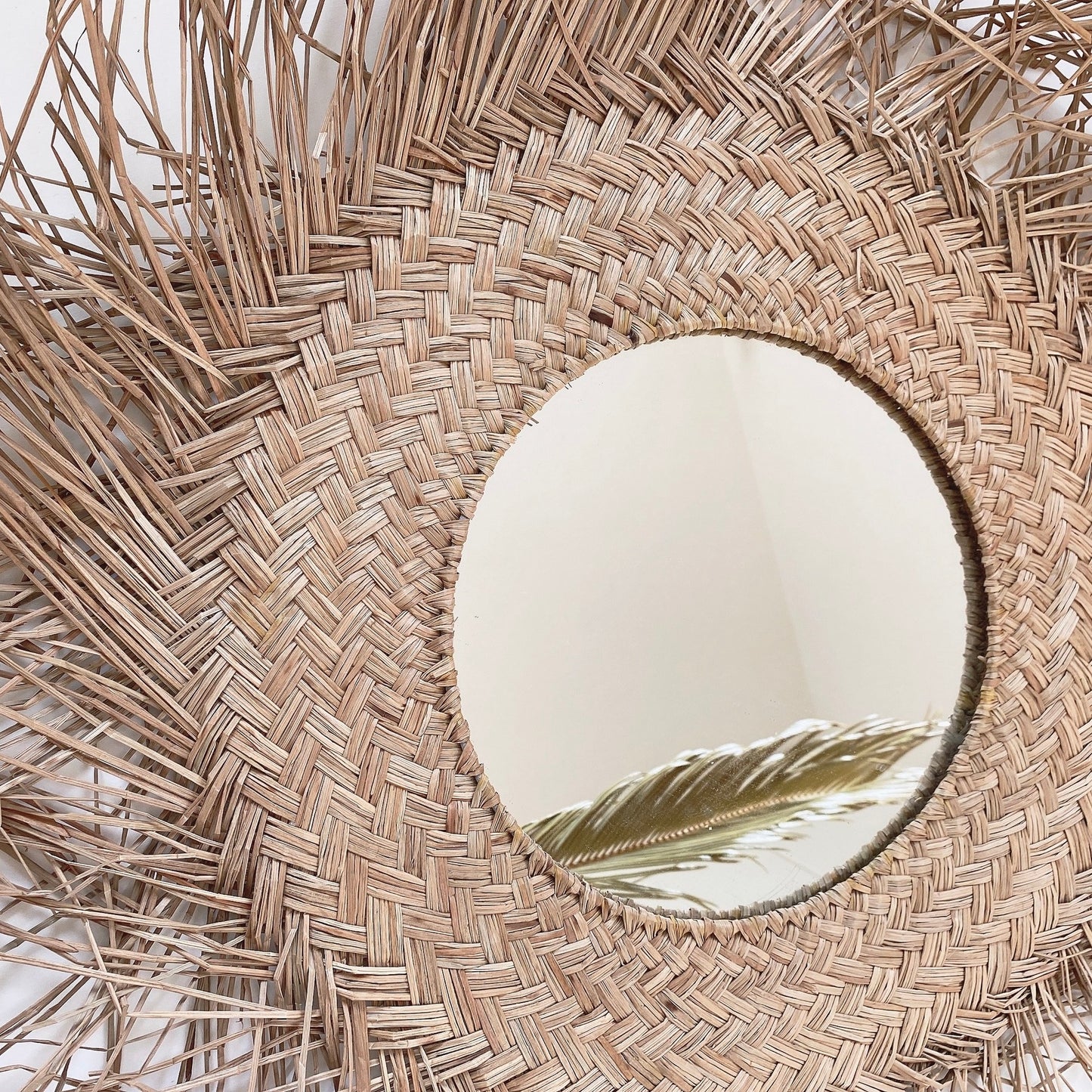 straw shine natural mirror
