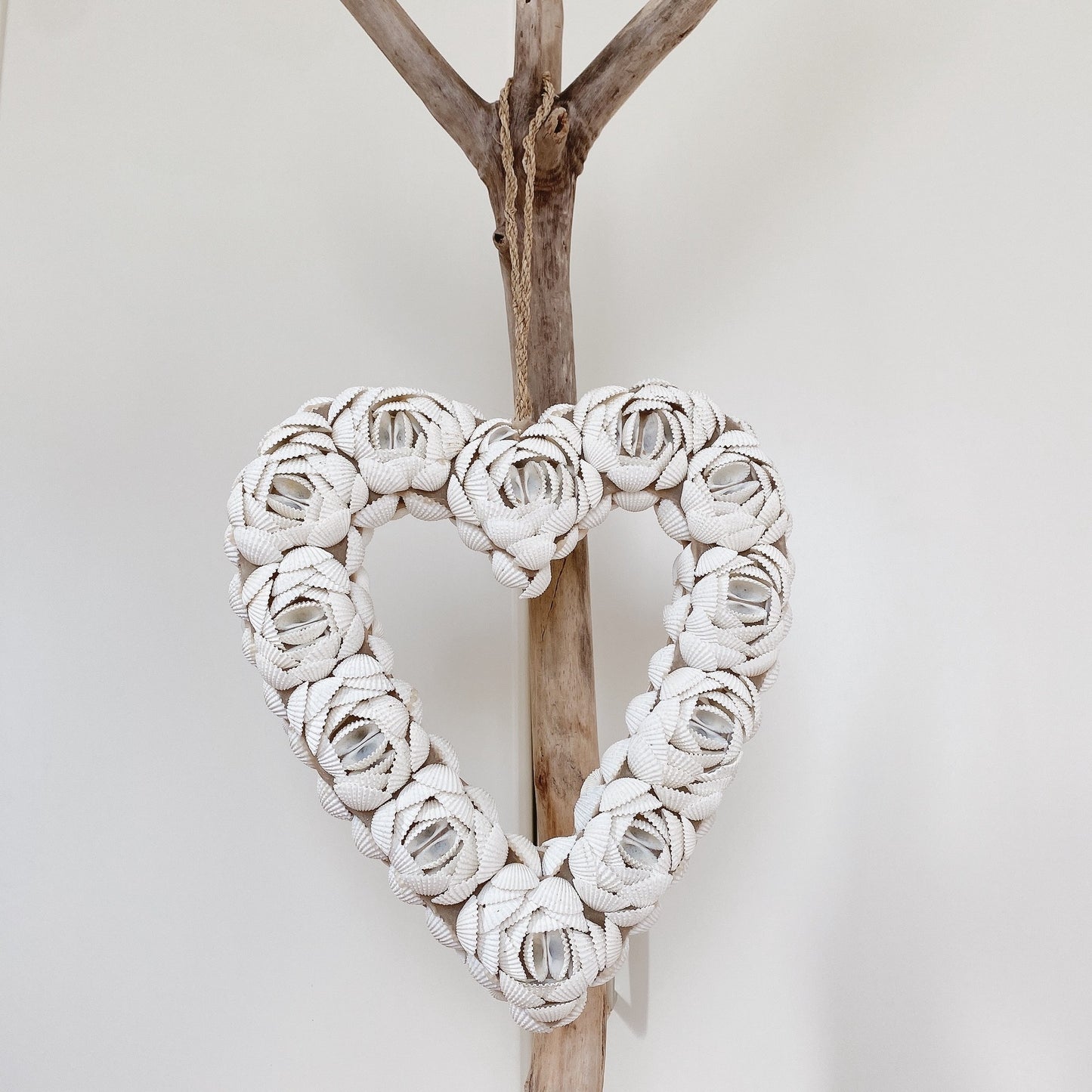 rose shell heart ornament