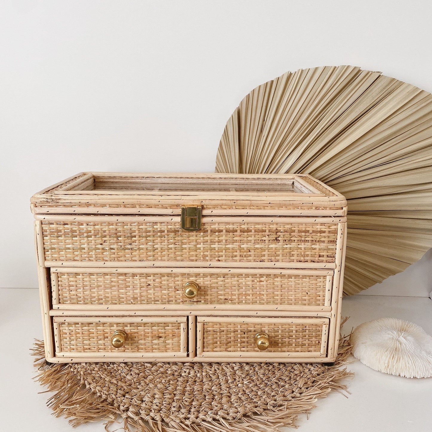 rattan weave jewelry box