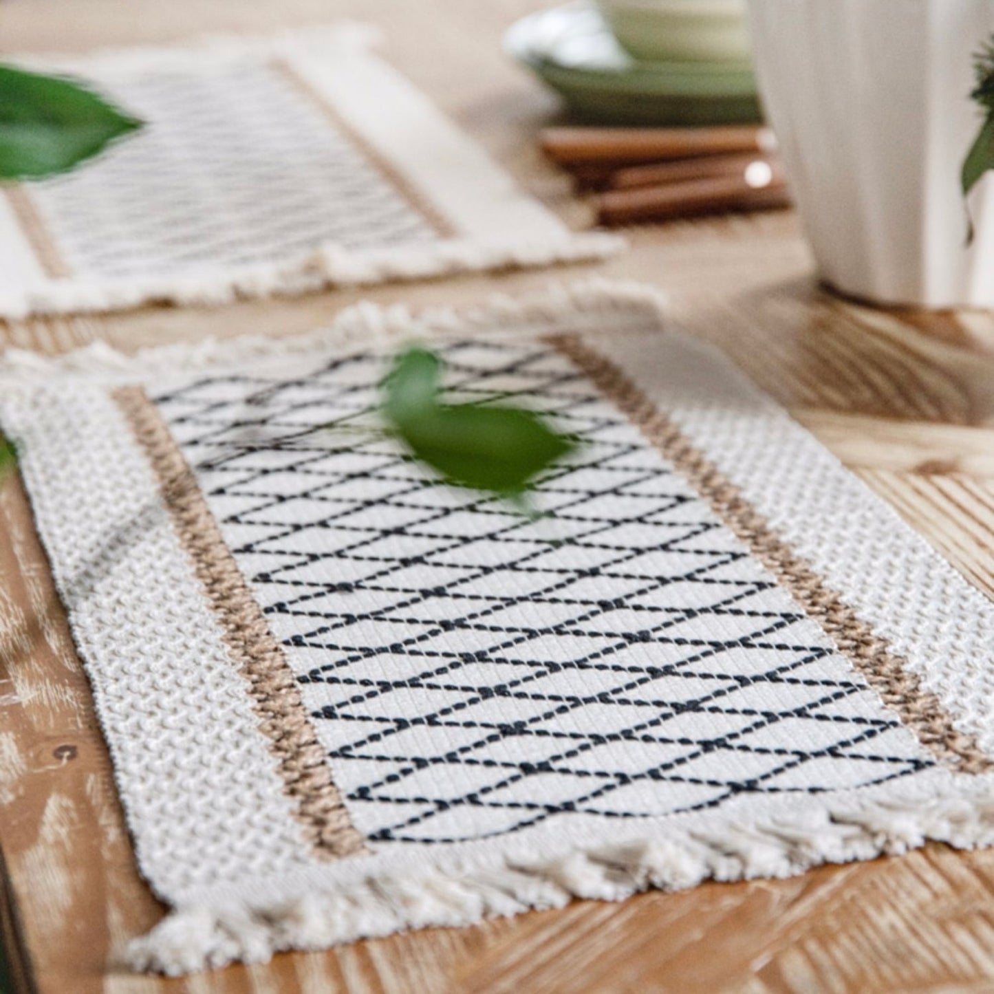 posie fringe place mat