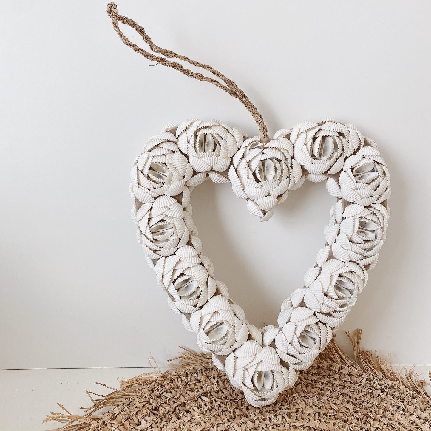 rose shell heart ornament