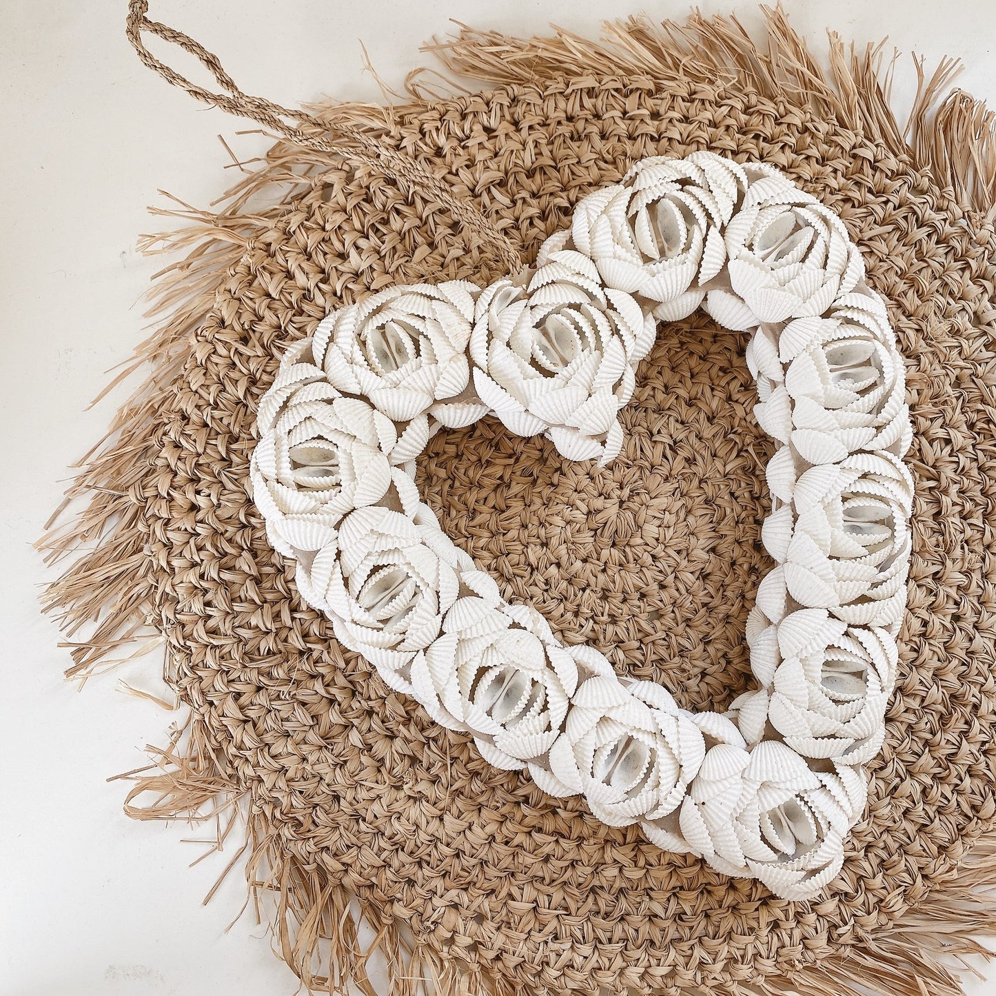 rose shell heart ornament