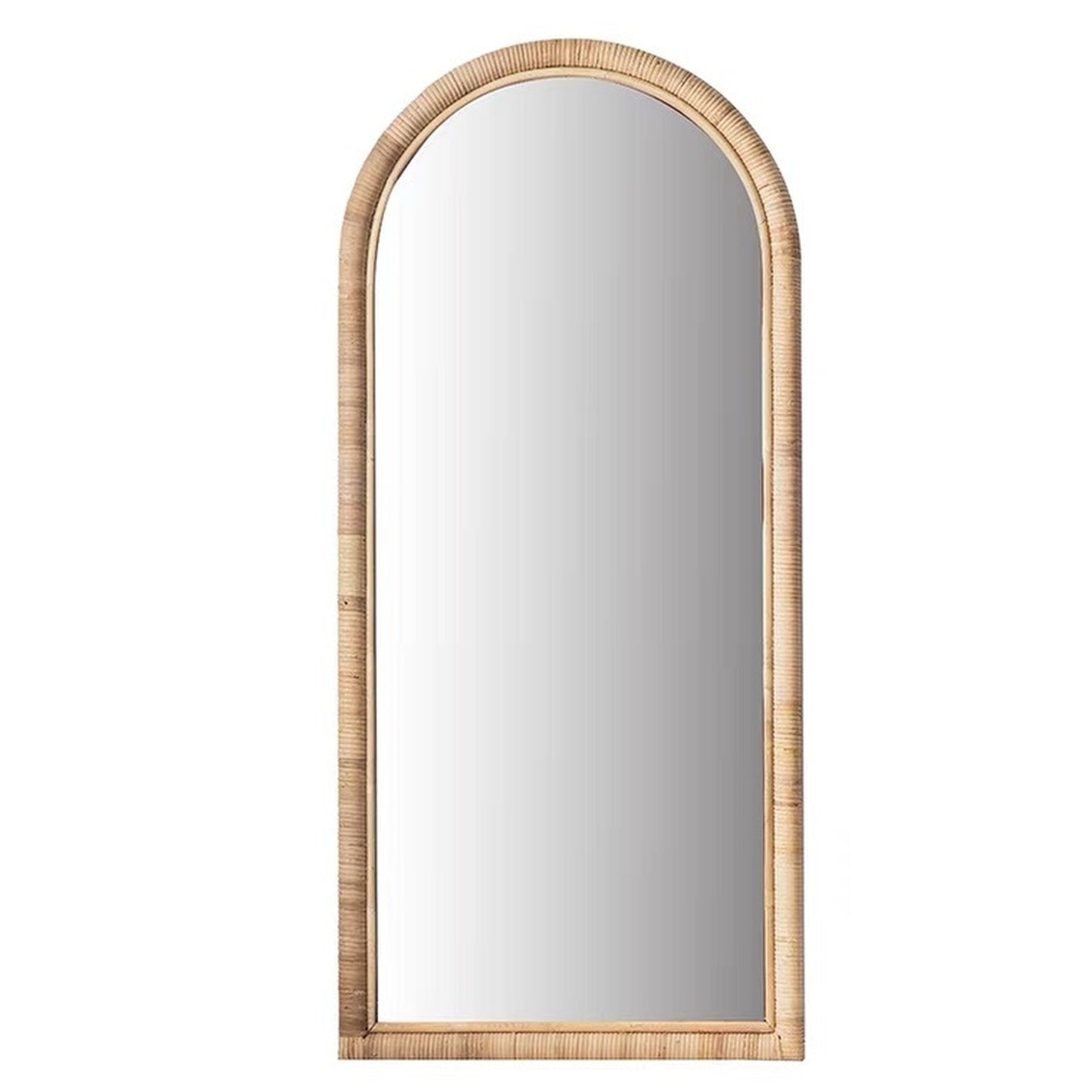 basic rattan full length mirror