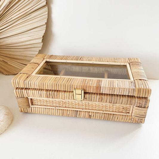 rattan weave mini box