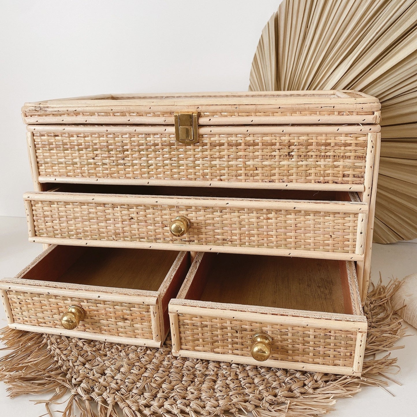 rattan weave jewelry box