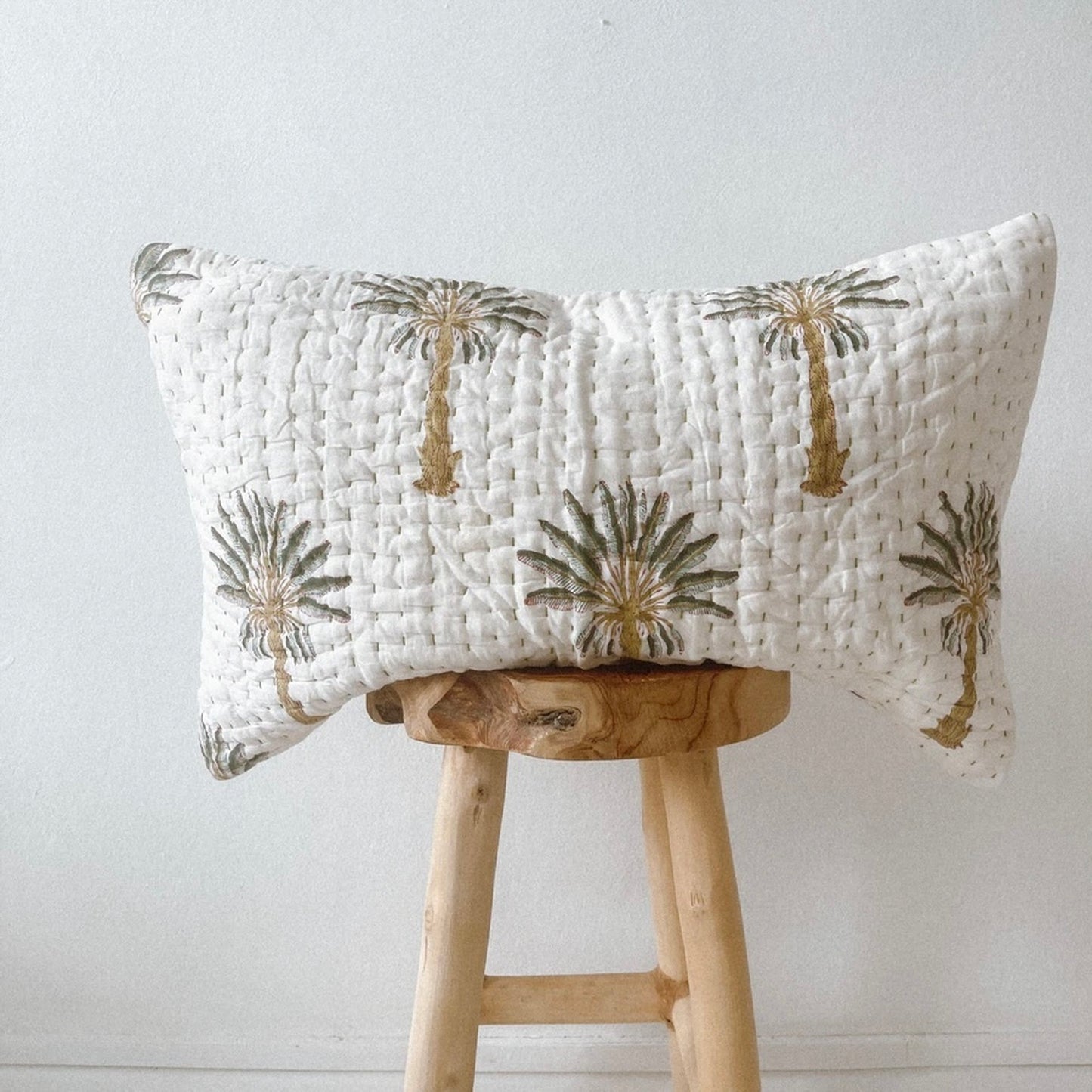 green palm springs pillow case