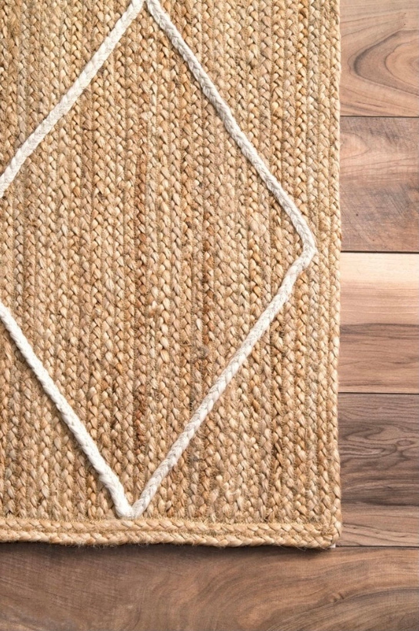 jute diamond pattern rug