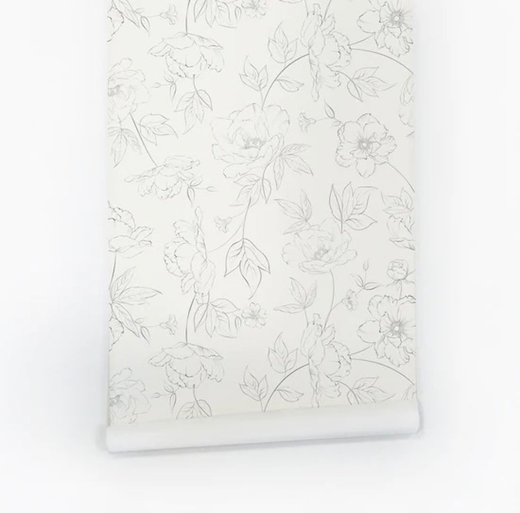 Subtle Raffle Wallpaper subtle floral removable wallpaper