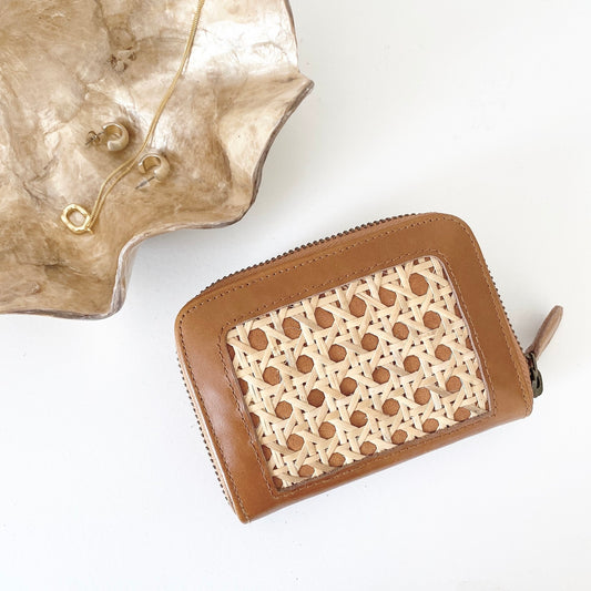 rattan mini wallet