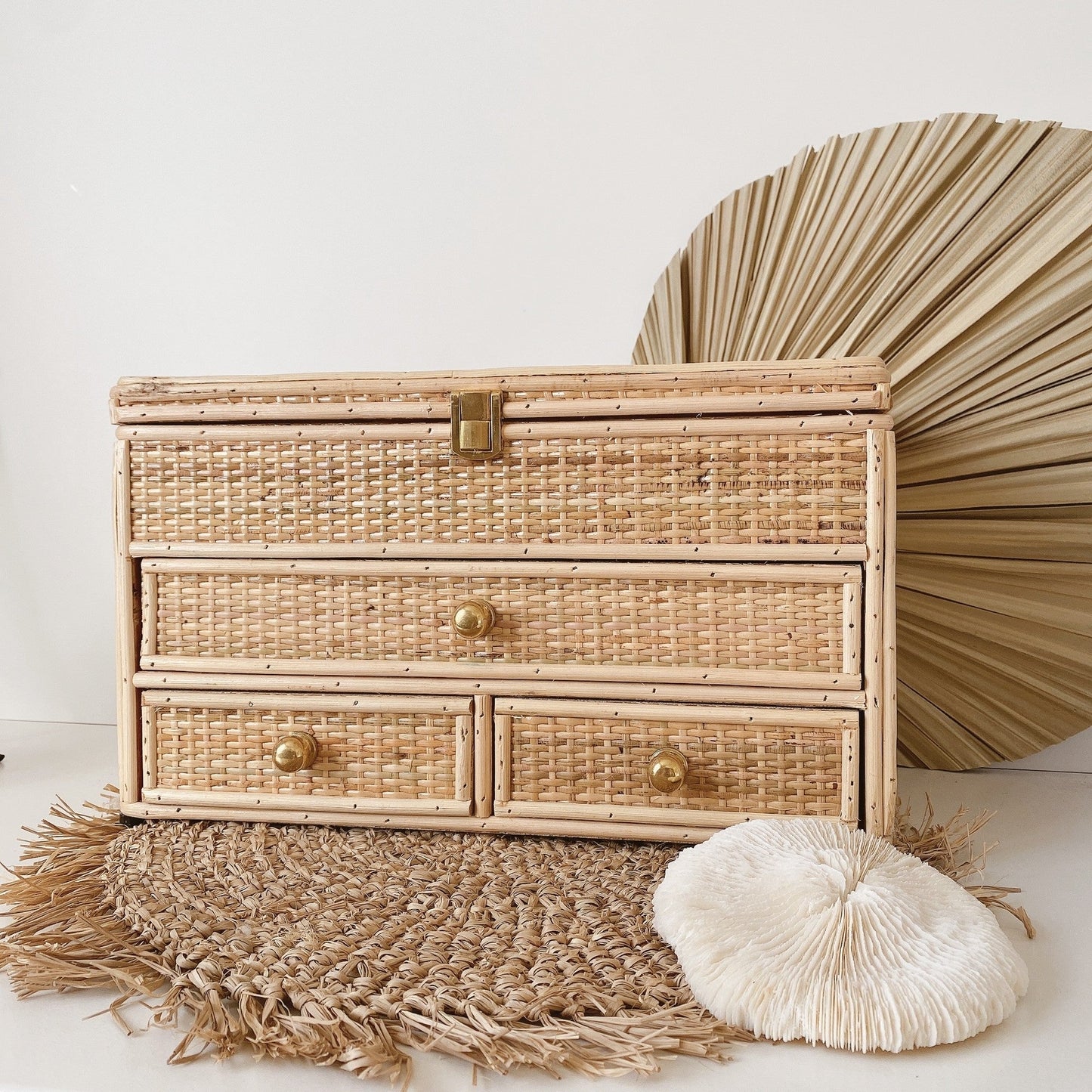 rattan weave jewelry box