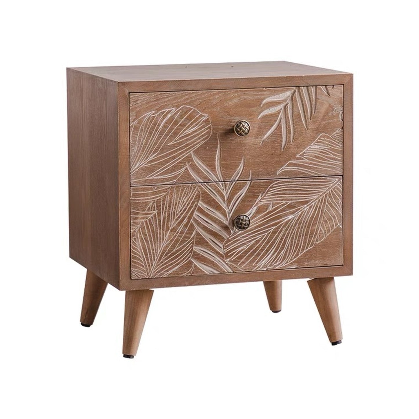 leaf carved mini cabinet