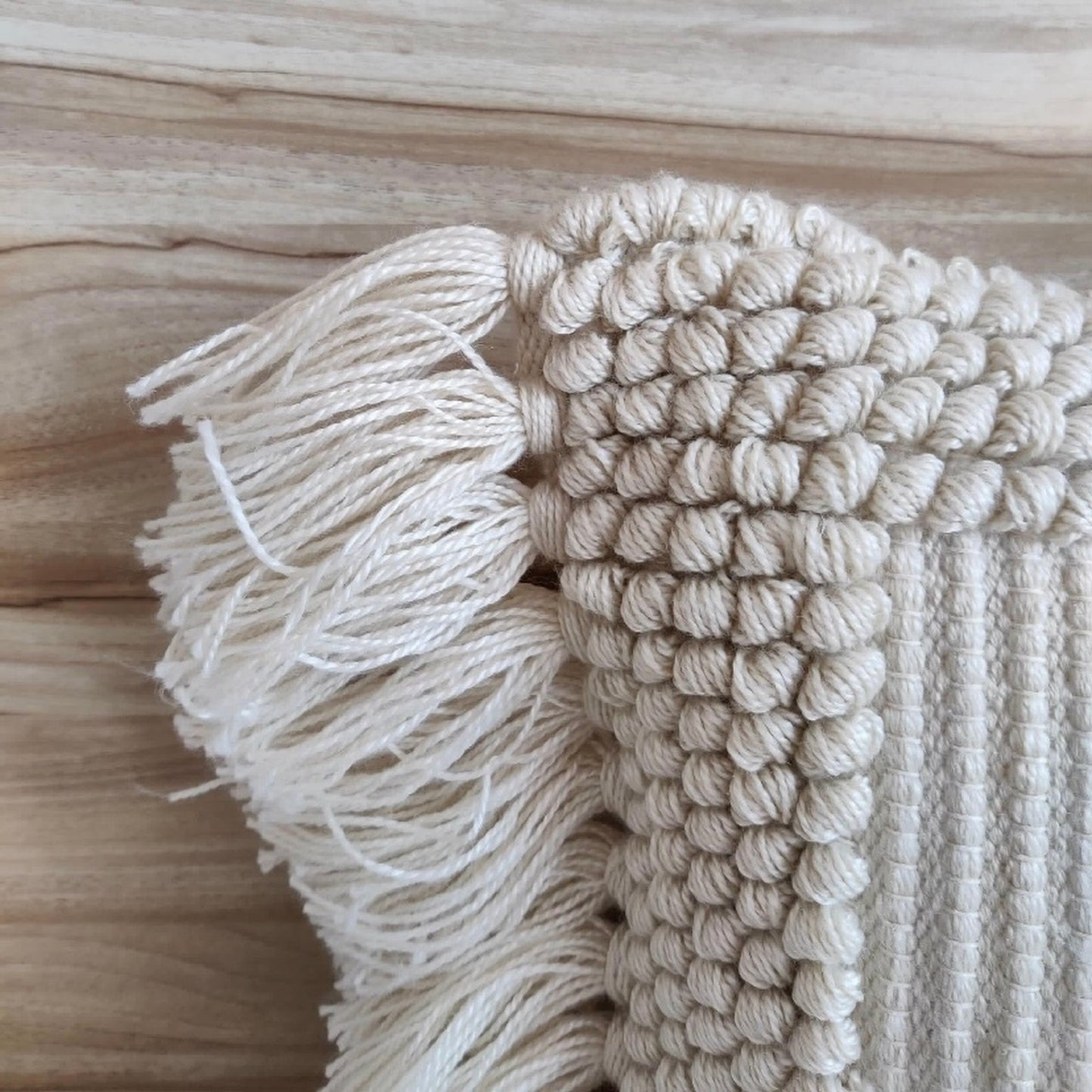 boho fringe wool cushion cover
