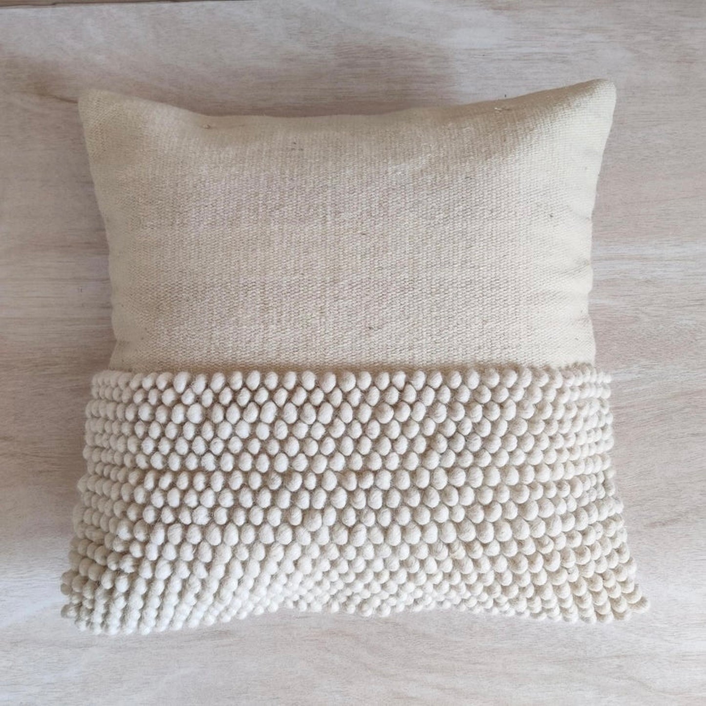 decorative loops handloom cushion cover