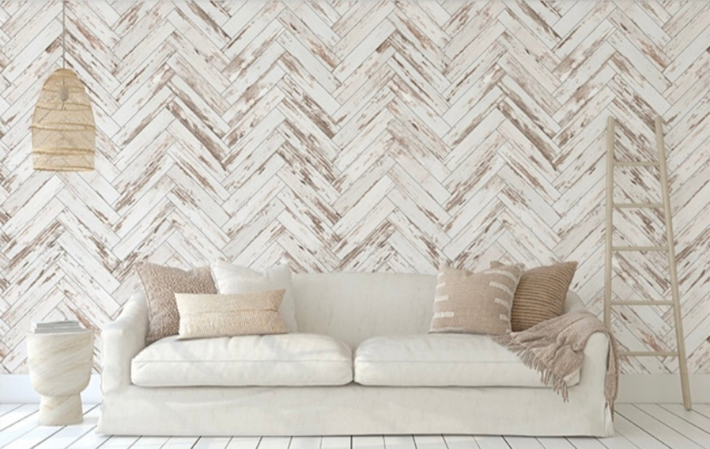 distressed wooden parquetry removable wallpaper