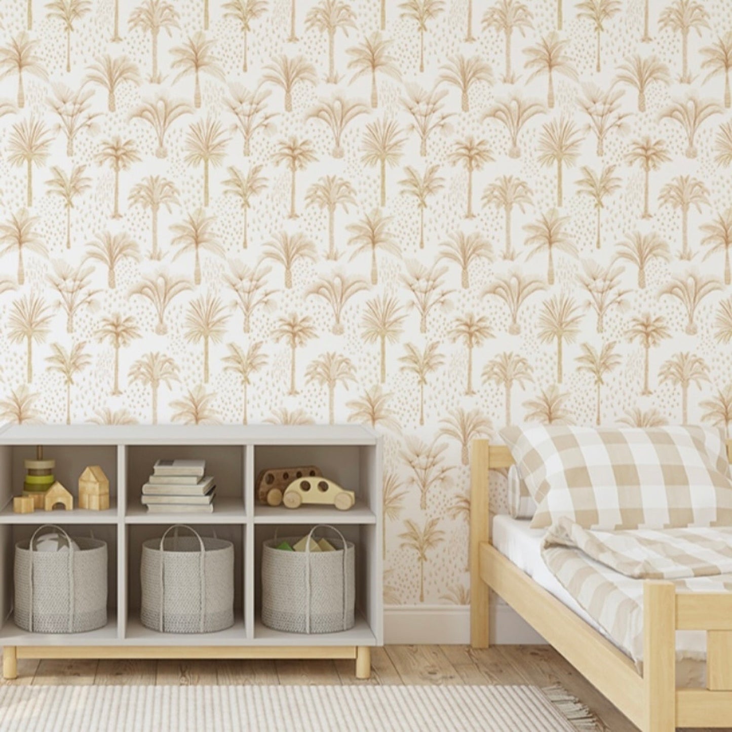 bronzed palms removable wallpaper