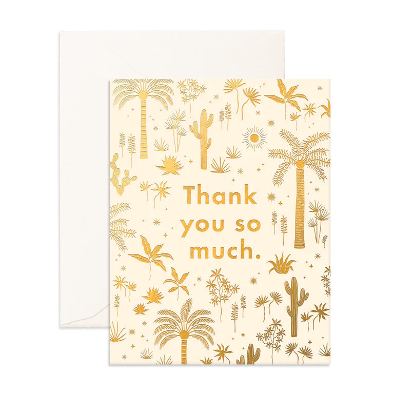 thank you desert palm greeting card