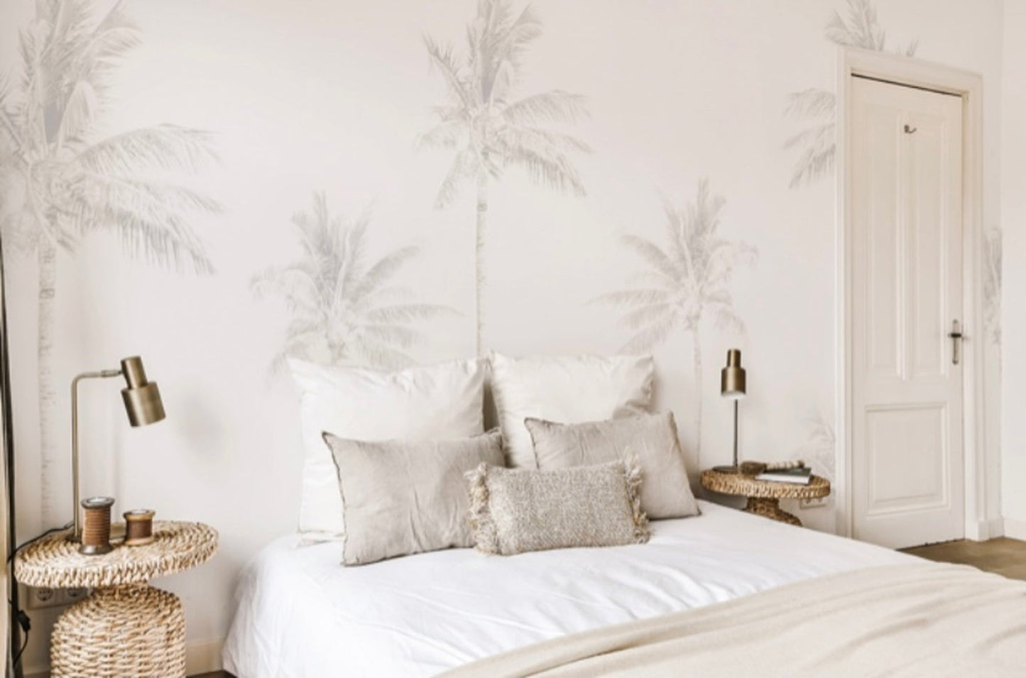 faded palms removable wallpaper