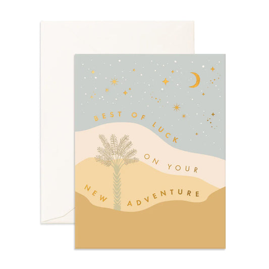 new adventure desert palms greeting card