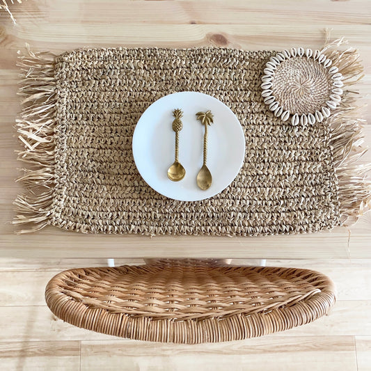 raffia square place mat