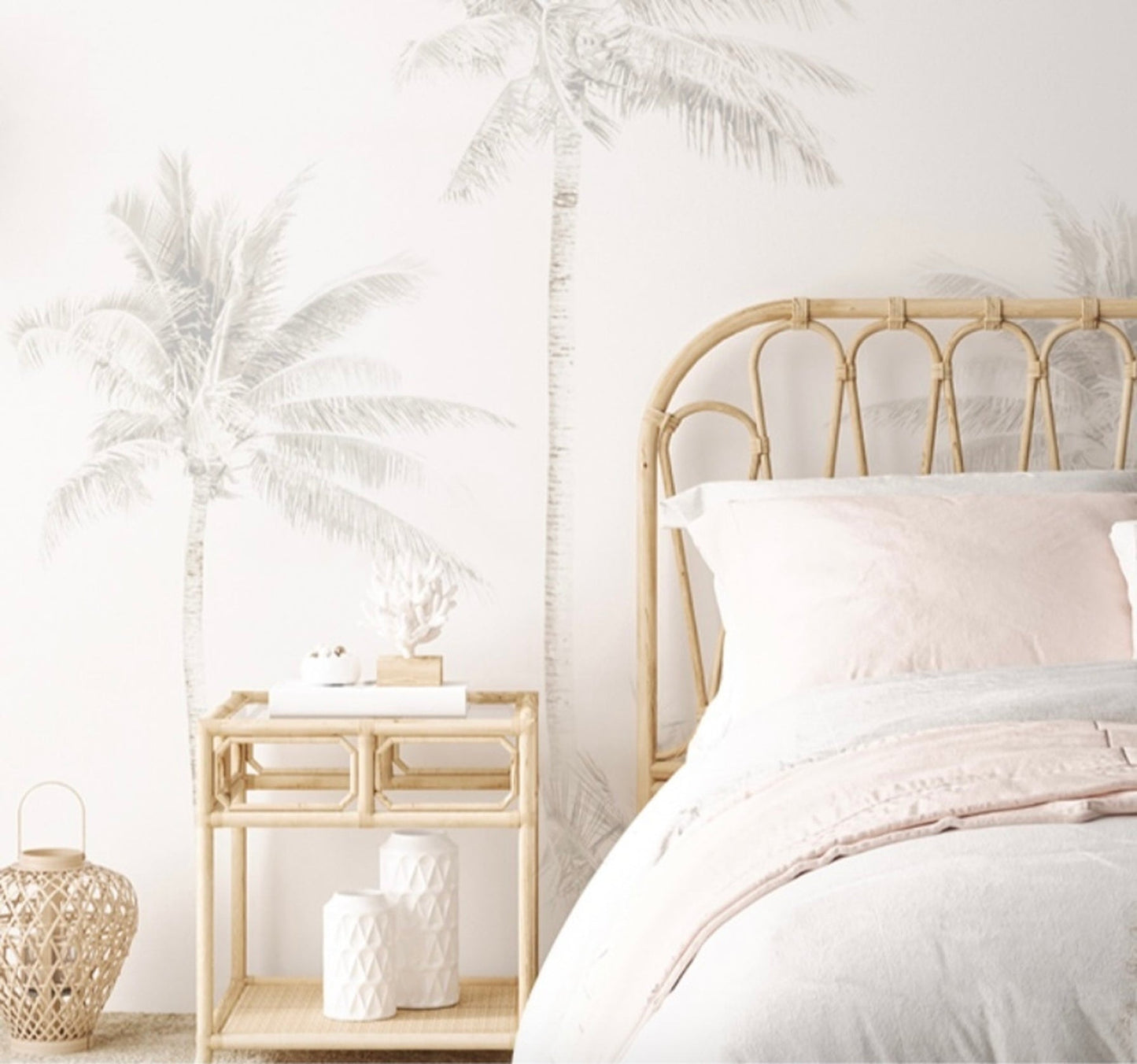 faded palms removable wallpaper